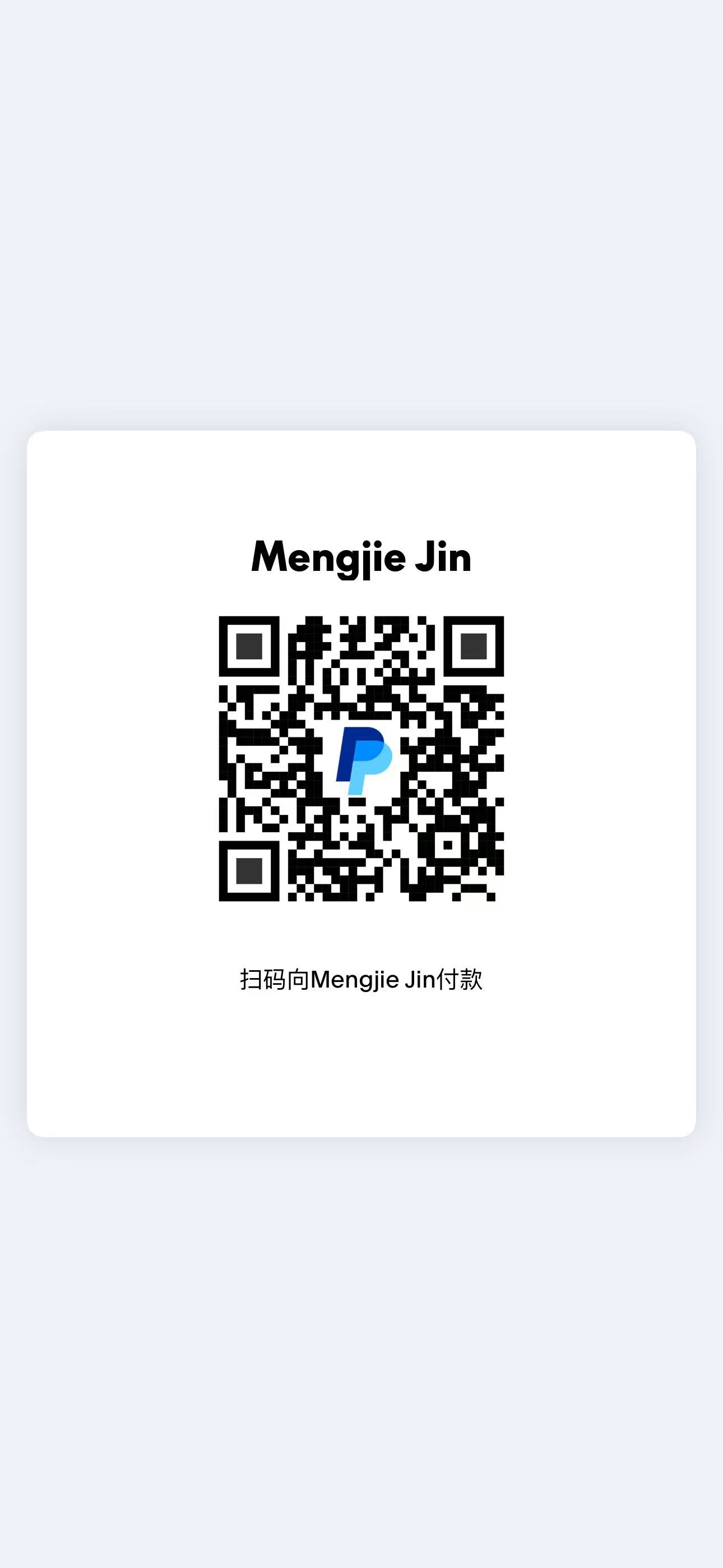 PayPal payment QR code